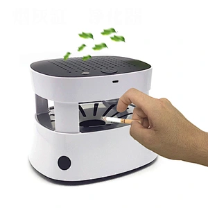 Electronic intelligent ashtray desktop air purifier second hand smoke prevention composite filter element purifying odor smokeless ashtray