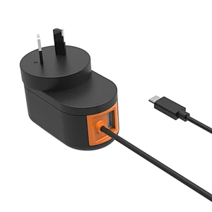 TW01A9-12W Dual USB Wall Charger with fixed cable