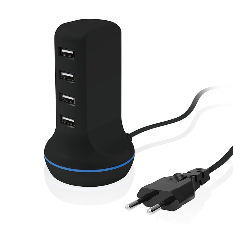 TW04A1-30W 4-Ports USB Tower Charger Station