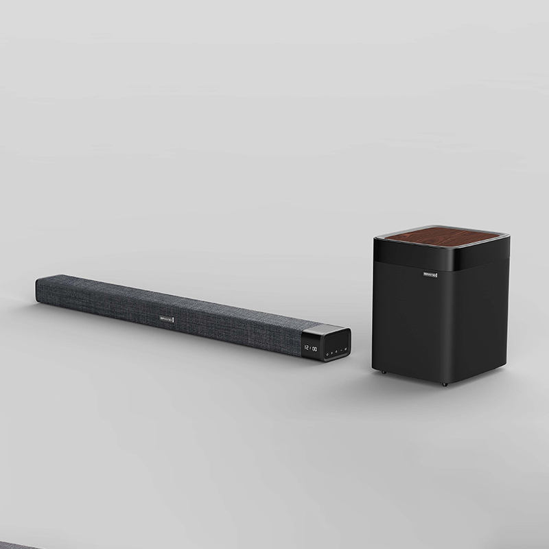 High power 80W  2.1 TV soundbar with Fabric design for home theater