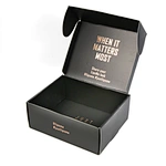 Small Clothing Shoe Paper Box Packaging Mailer Corrugated Cardboard Boxes Custom Black Shipping Box With Logo