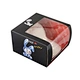 Custom logo foldable paper baseball packaging hat box black hat box with transparent PVC window