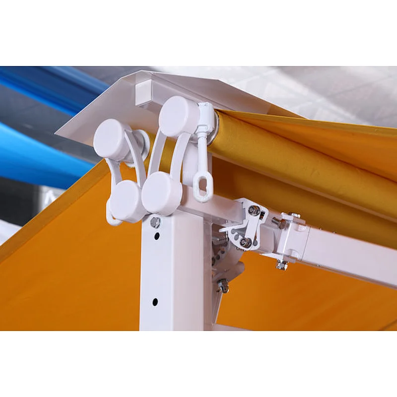 Polyester Or Acrylic Fabric Motorized Aluminum Free Standing Retractable Double Sided Awning
