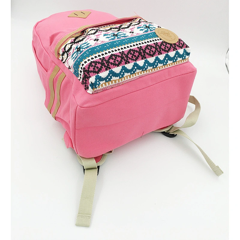 Cotton canvas Lady school bag