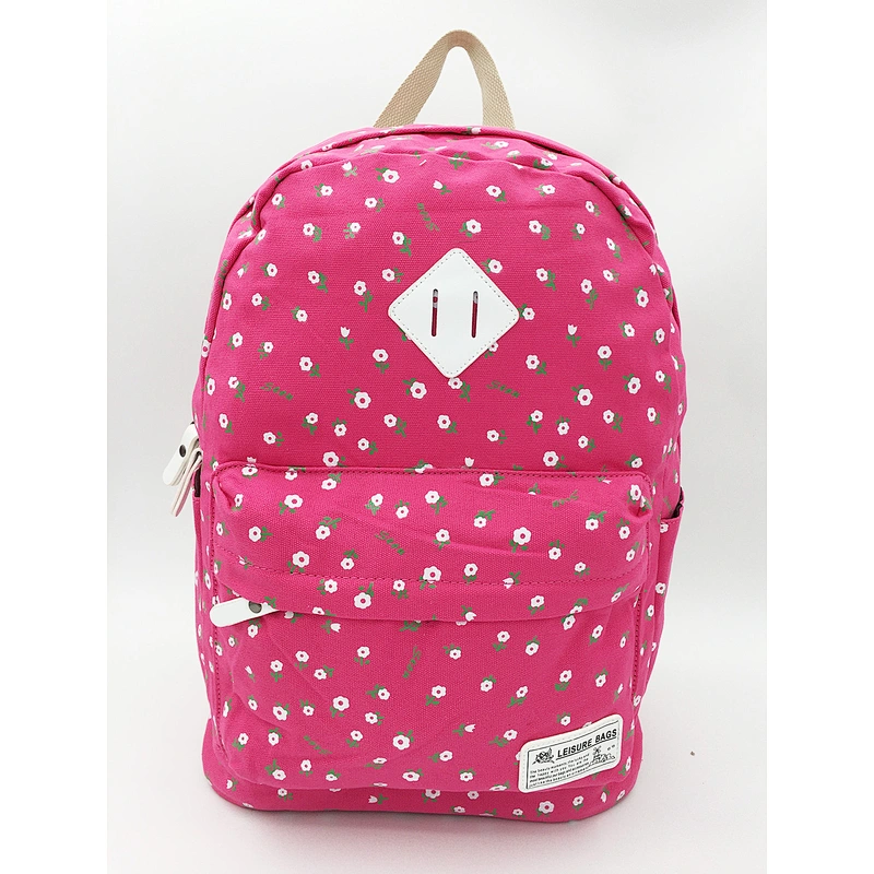 Canvas school Girl backpack printing
