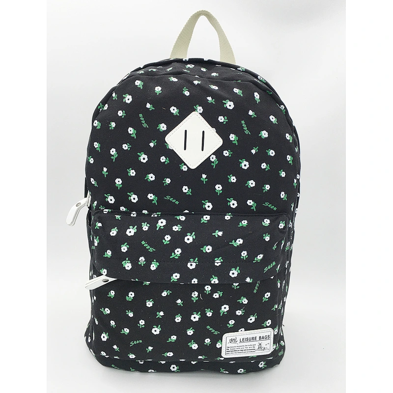Canvas school Girl backpack printing