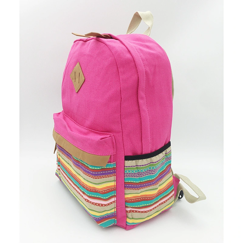 Cotton canvas school backpack