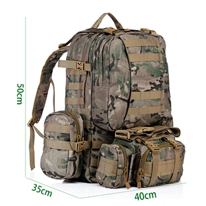 4-in-1 large rucksack 50L Tactical Backpack