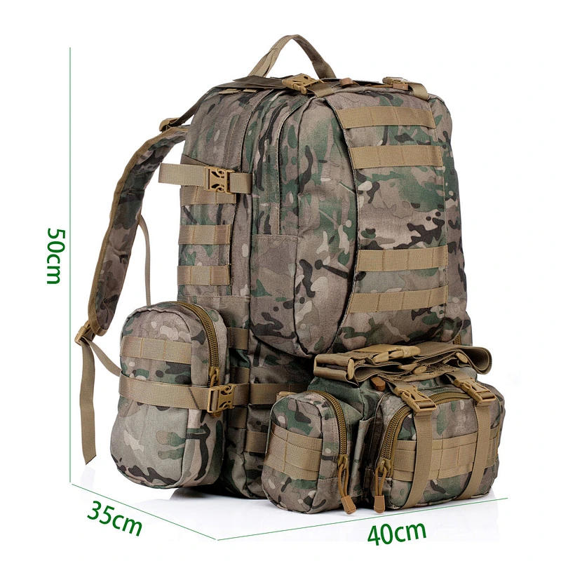 4-in-1 large rucksack 50L Tactical Backpack
