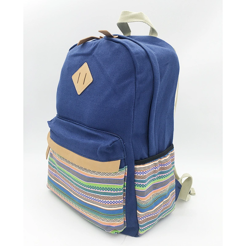 Cotton canvas school backpack bag