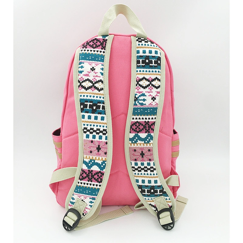 Cotton canvas Lady school bag