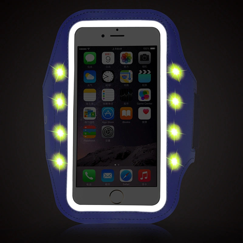 LED button battery light emitting armband