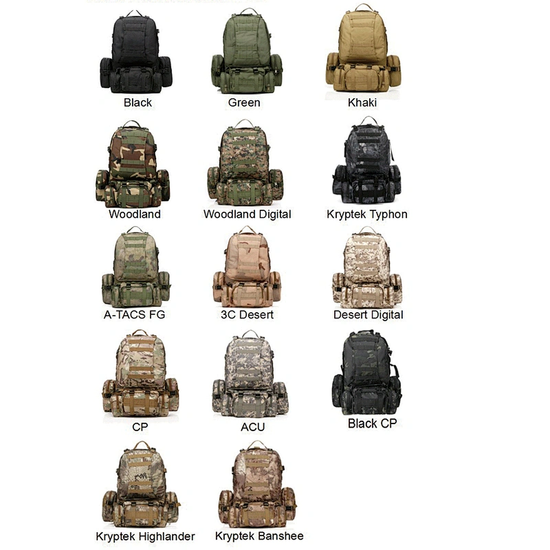 4-in-1 large rucksack 50L Tactical Backpack