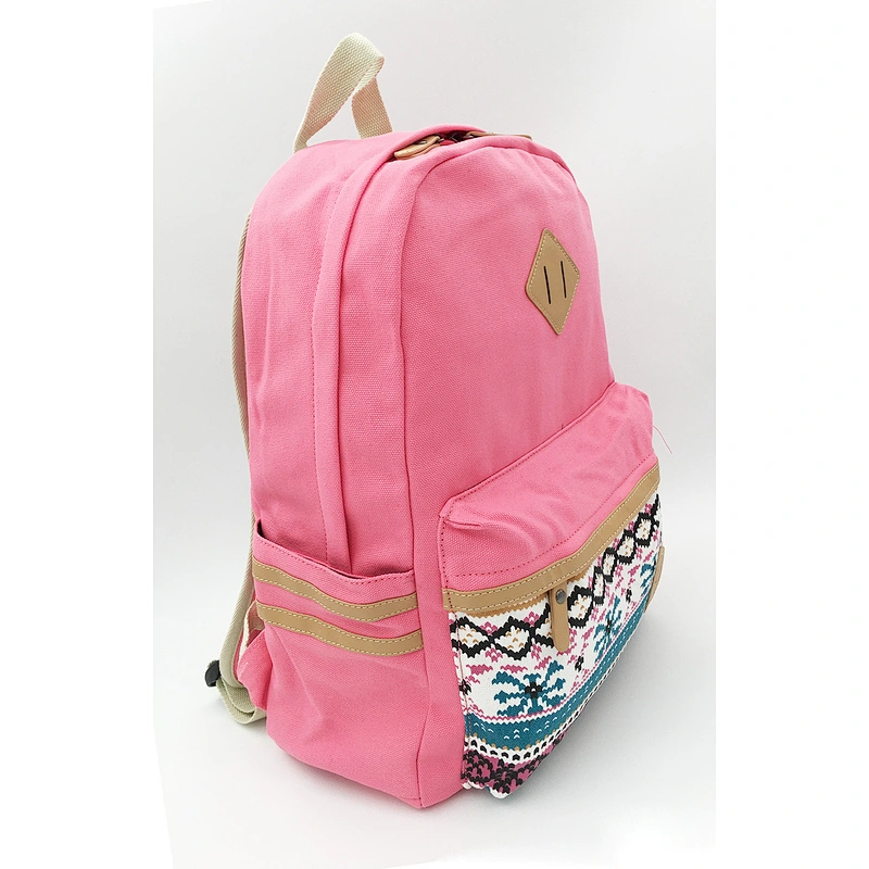 Cotton canvas Lady school bag