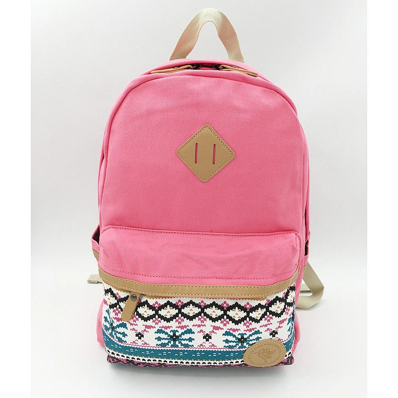 Cotton canvas Lady school bag