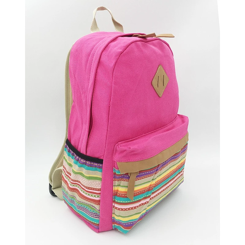 Cotton canvas school backpack