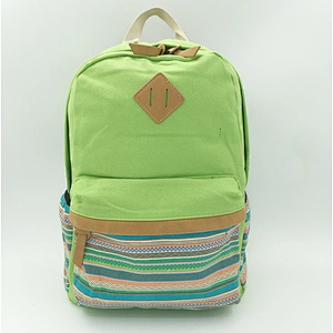 Cotton canvas school backpack bag