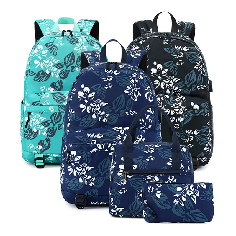 3 in 1 School bag with lunch tote bag and pencil case