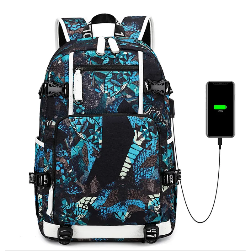 600D Oxford school bag with pencil bag
