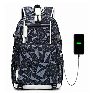 600D Oxford school bag with pencil bag