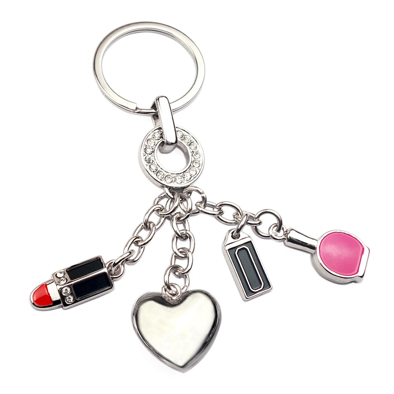 Fashion Girl Perfume Lipstick Keychain