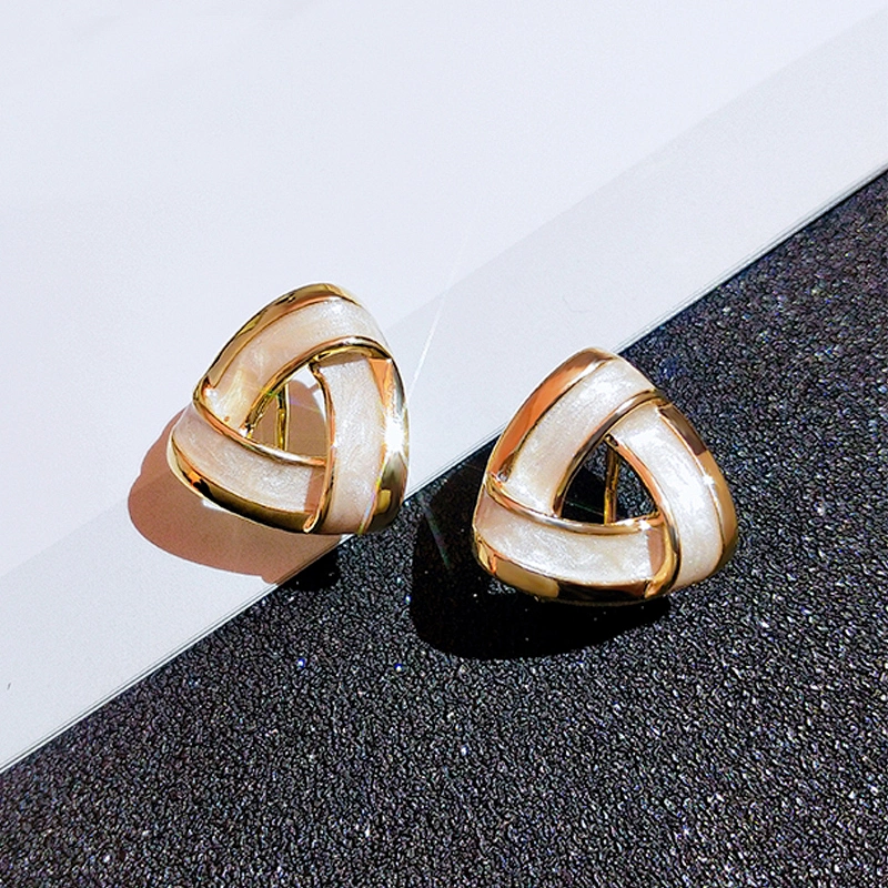 Gold Triangle Earring