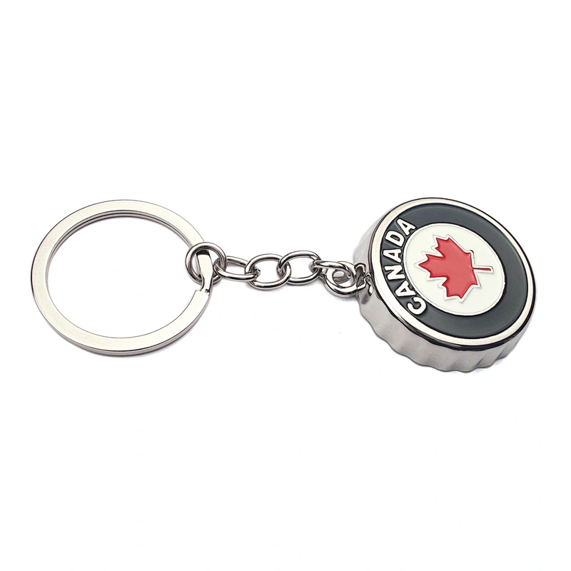 Canada Bottle Cap Shape Opener Keychain