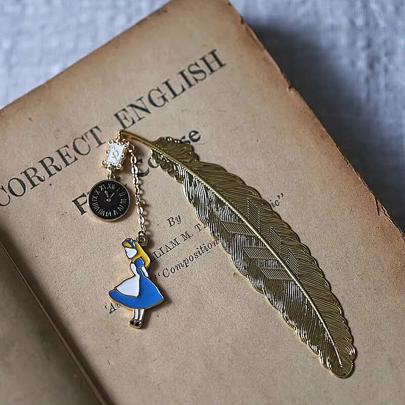 Metal Plume Shape Bookmark