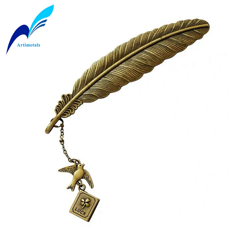 Metal Plume Shape Bookmark