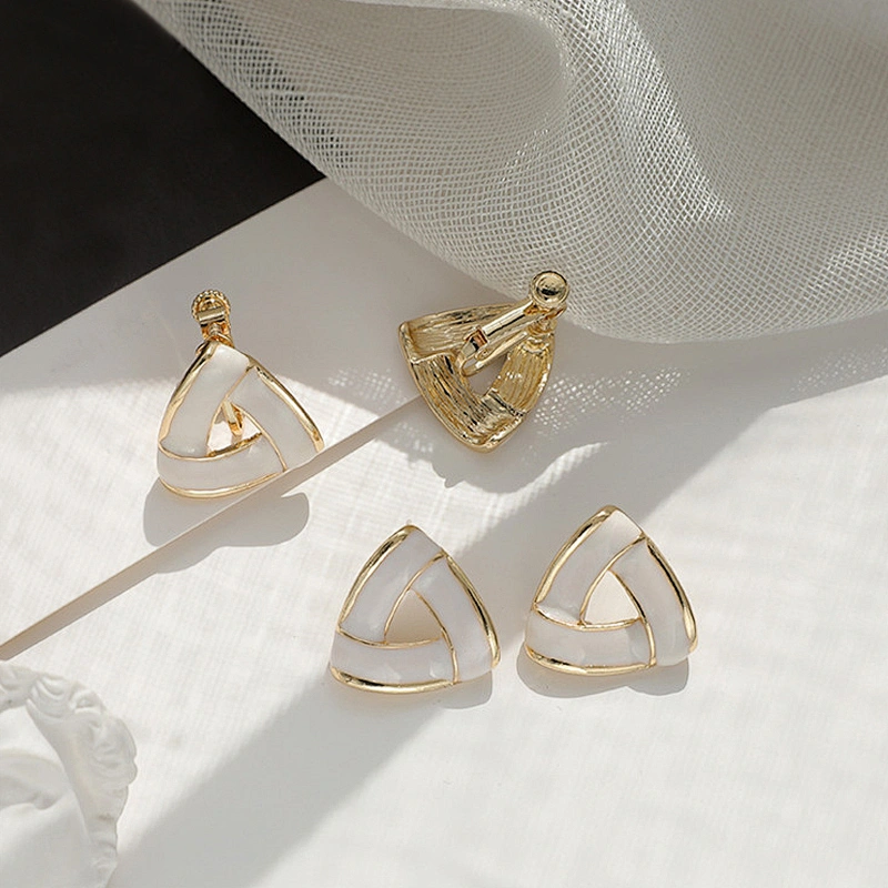 Gold Triangle Earring