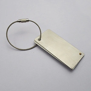 Rectangle Metal Luggage Tag