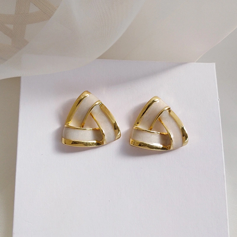 Gold Triangle Earring