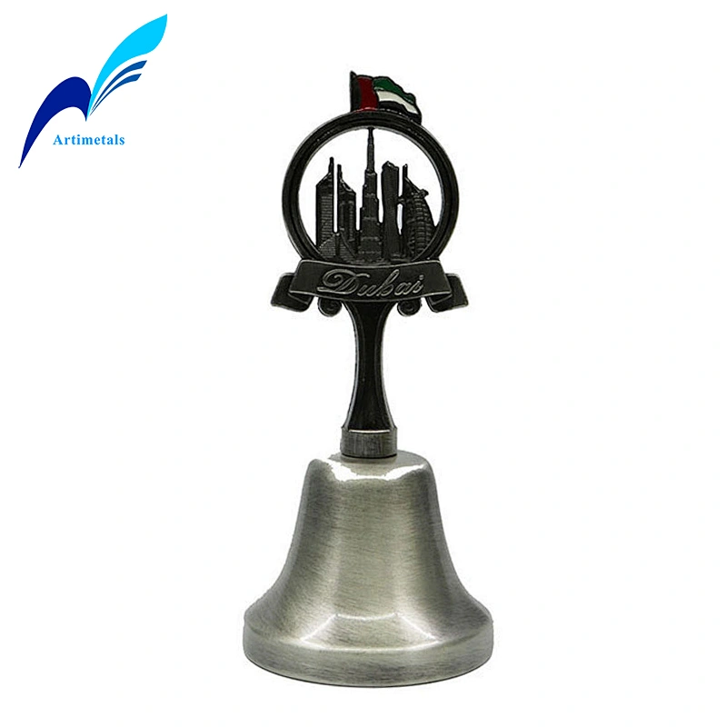 Antique Nickel Dubai Souvenir Dinner Bell