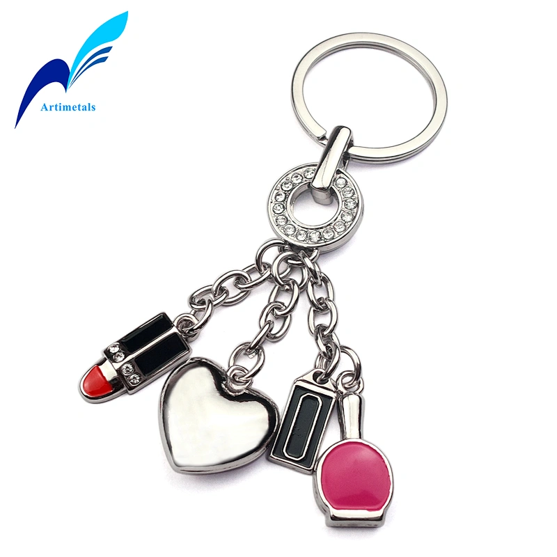 Fashion Girl Perfume Lipstick Keychain