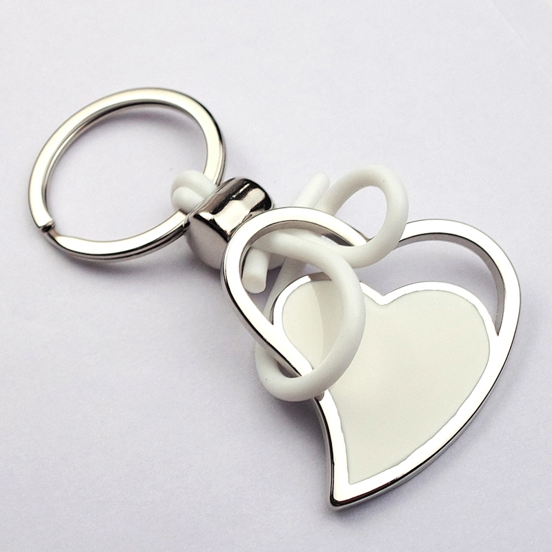 Rubber Rope Heart Keychain