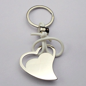 Rubber Rope Heart Keychain
