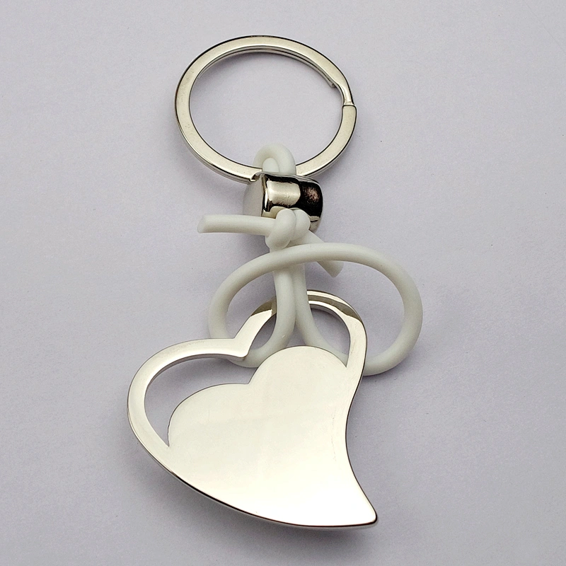 Rubber Rope Heart Keychain