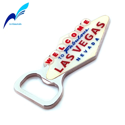 Lasvegas Bottle Opener Fridge Magnet