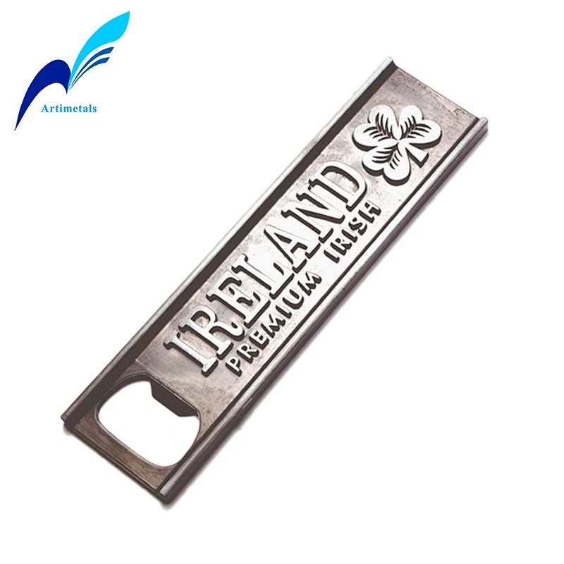 Antique Silver Bottle Opener Fridge Magnet