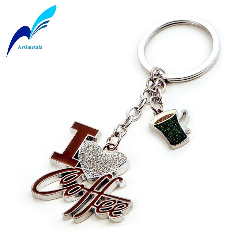 Fashion I-LOVE-COFFEE Keychain