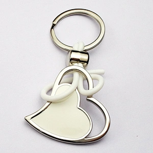 Rubber Rope Heart Keychain
