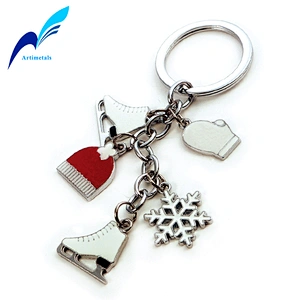 Skating Boots Cap Glove Keychain