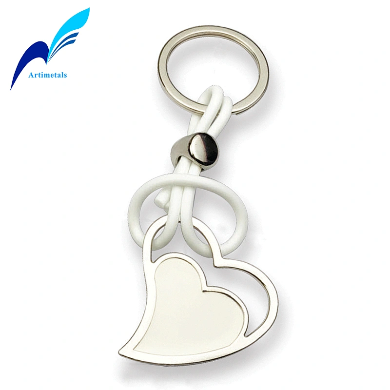 Rubber Rope Heart Keychain