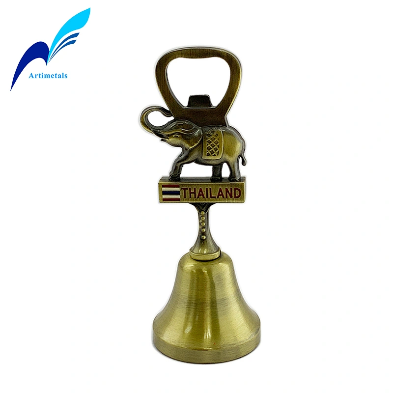 Antique Cooper Thailand Elephant Souvenir Dinner Bell