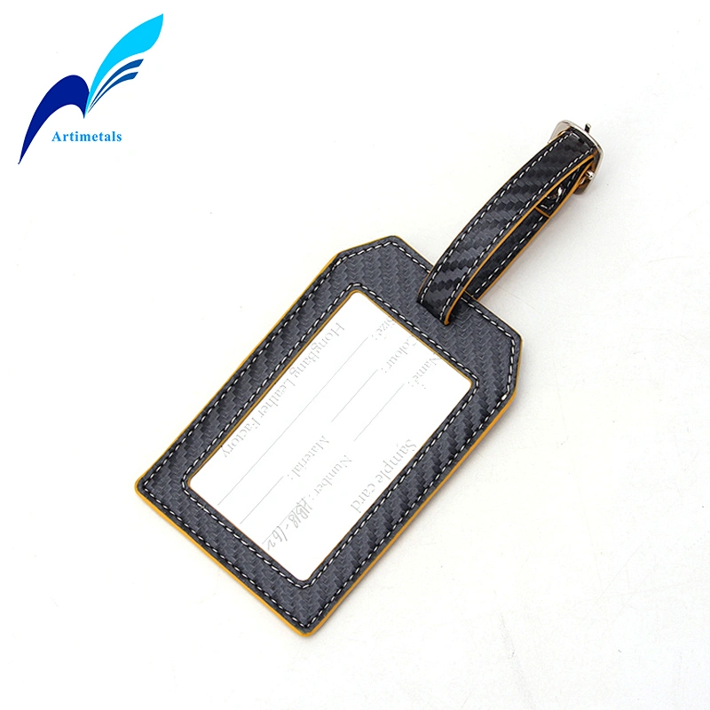 Carbon Cloth Grain Luggage Tag