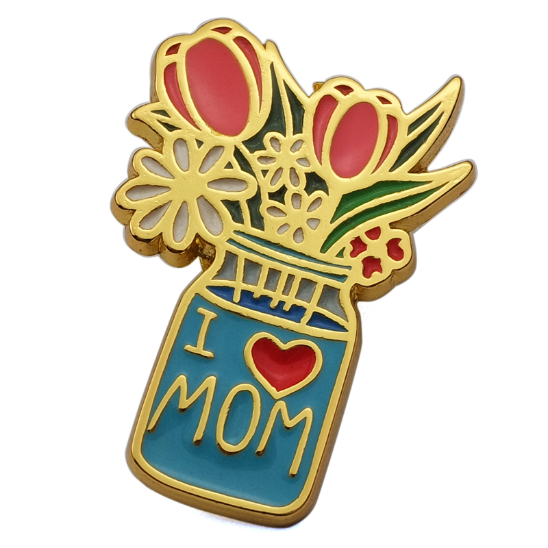 Hotsale Custom  Enamel I LOVE MUM Lapel Pin