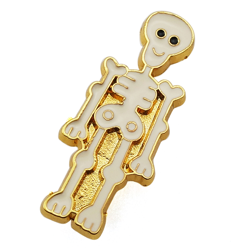 Hotsale Custom  Enamel Human Skeleton Lapel Pin