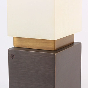 Linen acrylic shade wall lamp