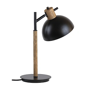Wood and metal table lamp