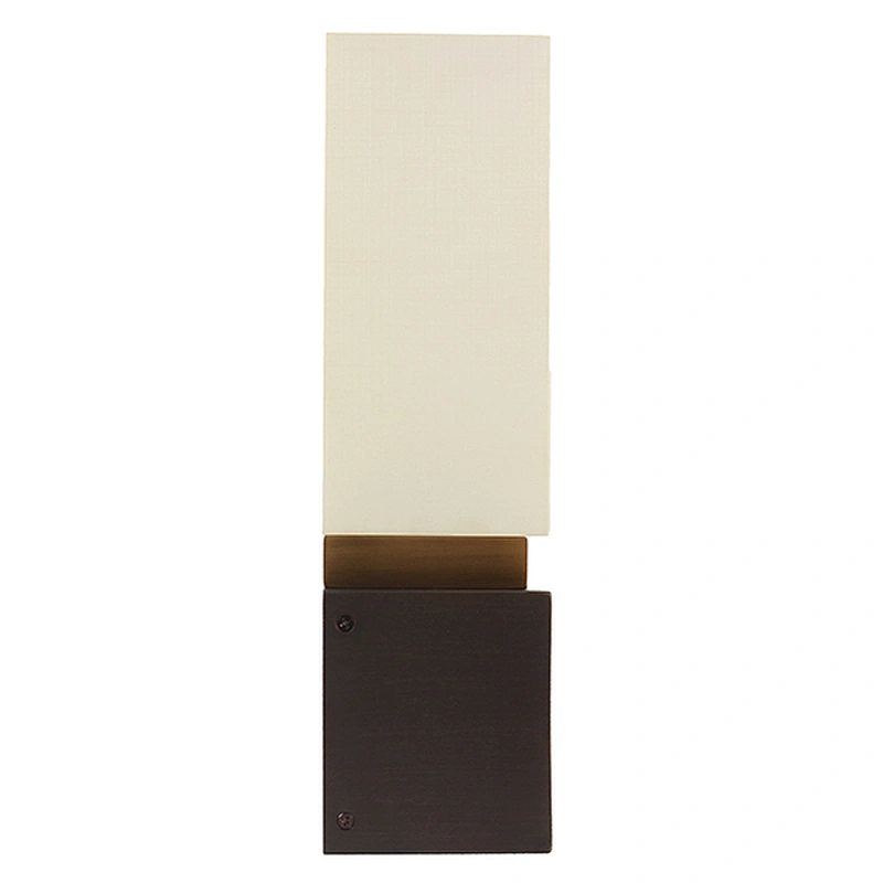 Linen acrylic shade wall lamp